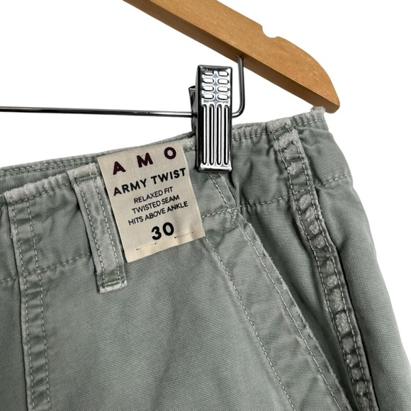 AMO Army Twist Denim Straight Leg Cotton Pants in Military Surplus Size 30 - Picture 5 of 10